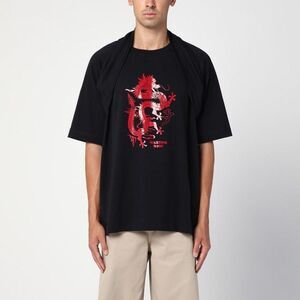 MARTINE ROSE Dragon Graphic T-Shirt Men BLACK T-Shirts